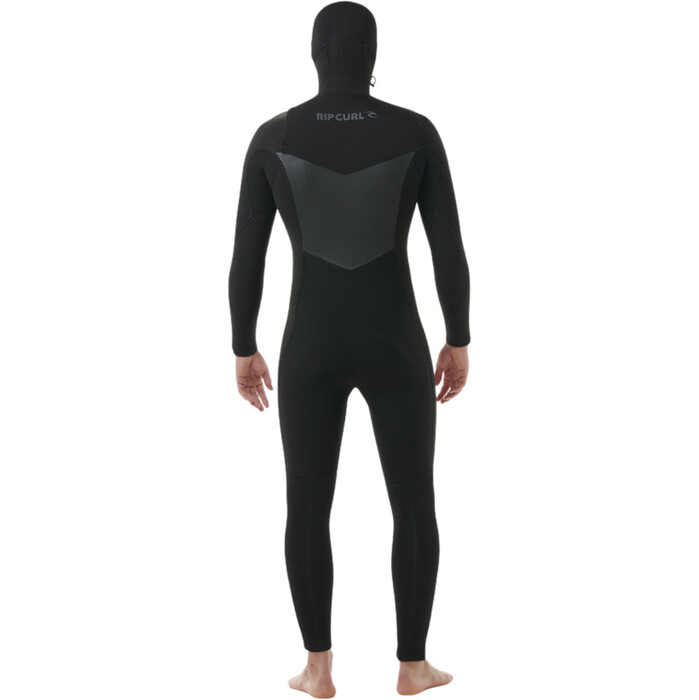 2024 Rip Curl Mens Dawn Patrol 6/4mm Hooded Chest Zip Wetsuit 154MFS - Black